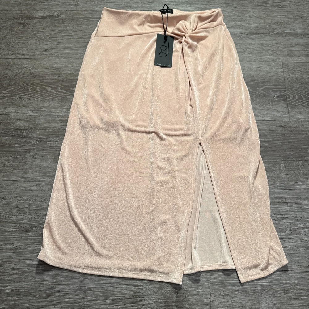 Gibsonlook Maxi Skirt Womens Medium Pink Preppy Casual Polyester Blend 29W